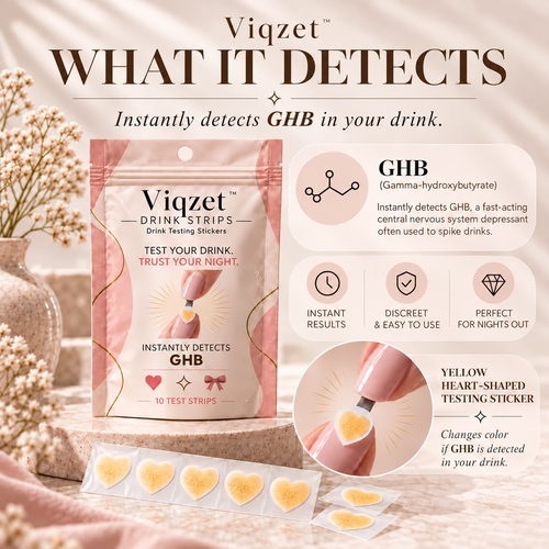 ✨ VIQZET Drink-Testing Nail Stickers 💅 Discreet Single-Use Tests