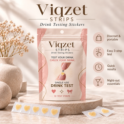 ✨ VIQZET Drink-Testing Nail Stickers 💅 Discreet Single-Use Tests