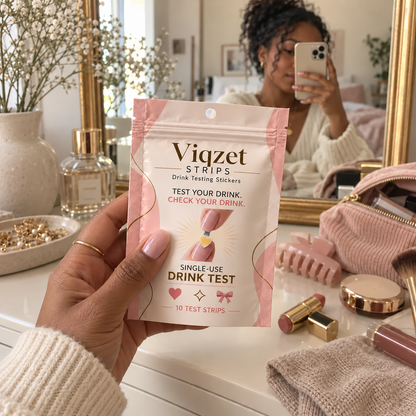 ✨ VIQZET Drink-Testing Nail Stickers 💅 Discreet Single-Use Tests