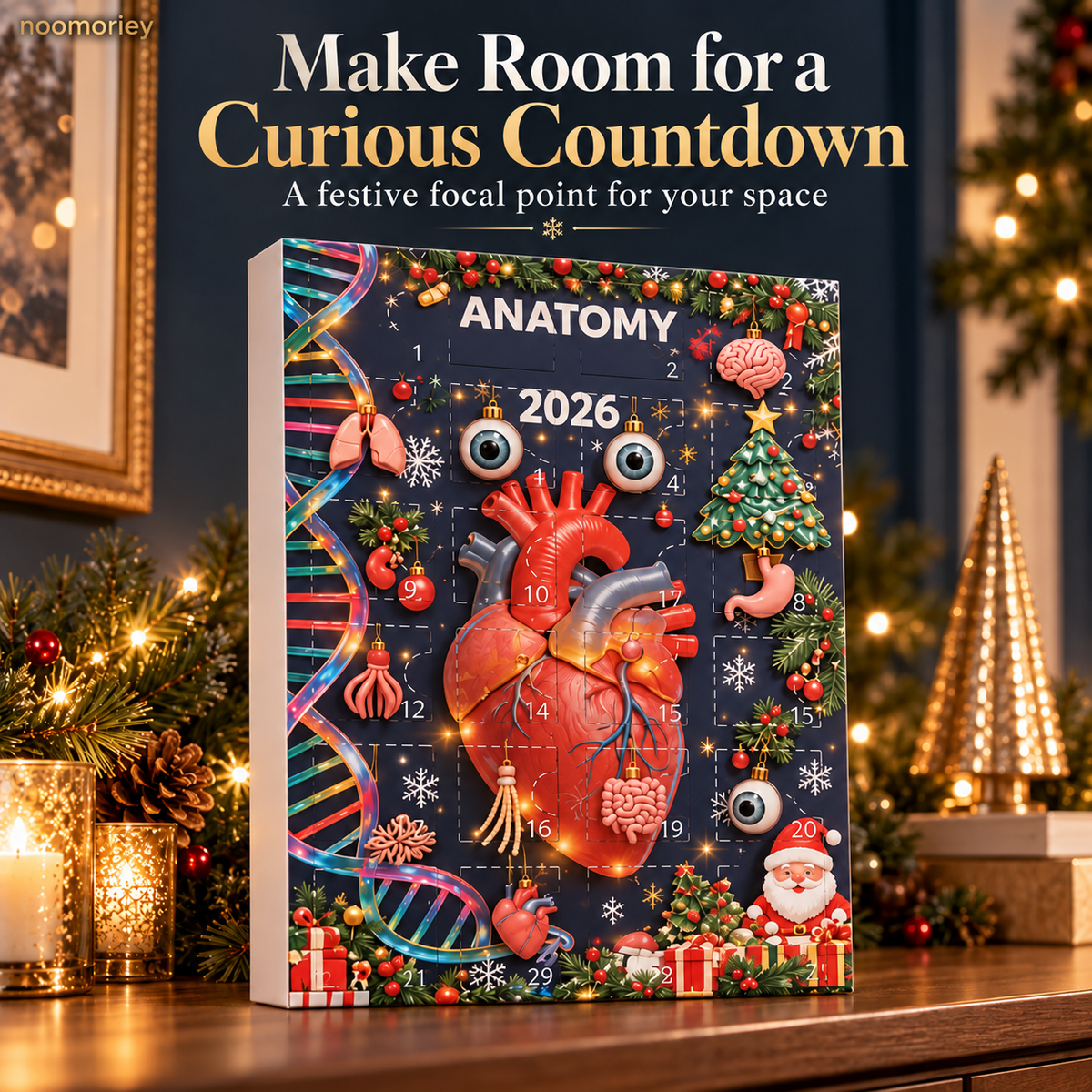 🎄 Anatomy Christmas Advent Calendar - Science & Medical Holiday Ornaments
