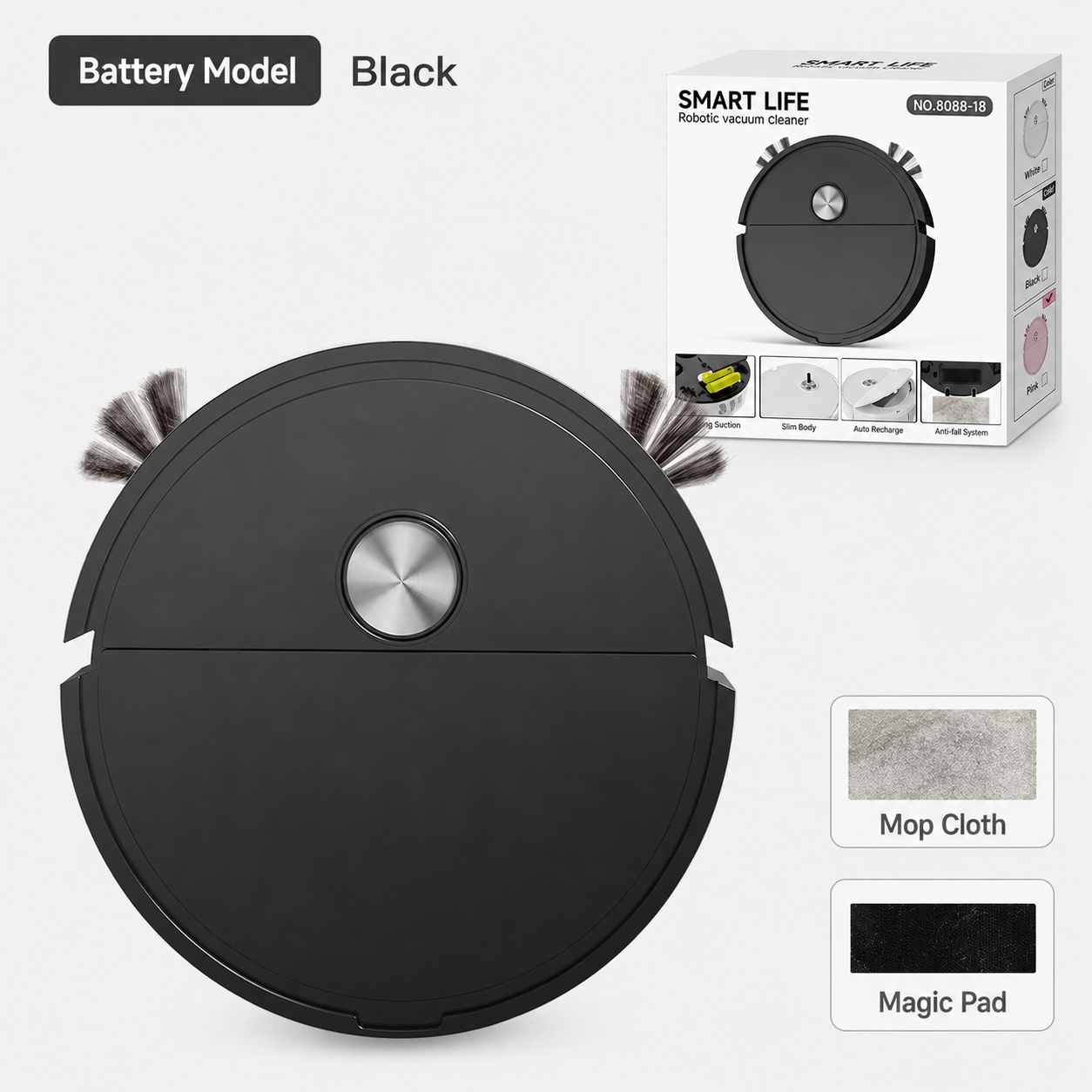 🤖 Smart 4-in-1 Robot Vacuum & Mop with USB Charging