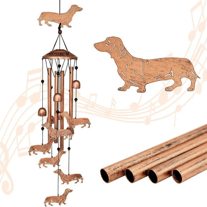 🐶 Dachshund Metal Wind Chime, Outdoor Garden Decor