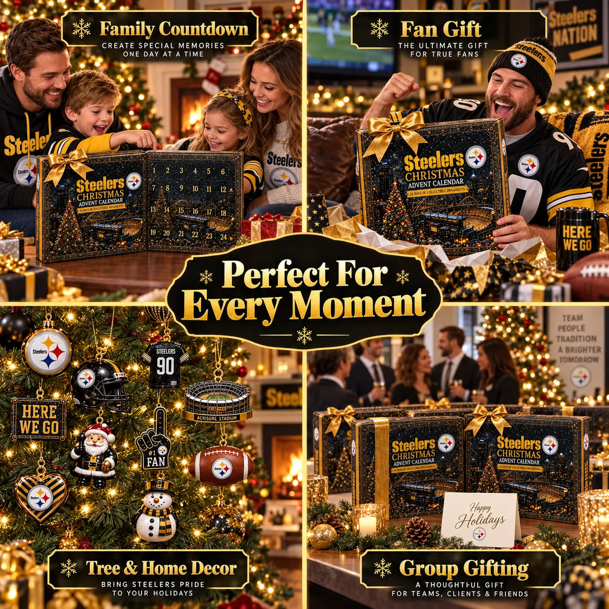 🏈 2026 Pittsburgh Football Advent Calendar – 24 Collectible Ornaments