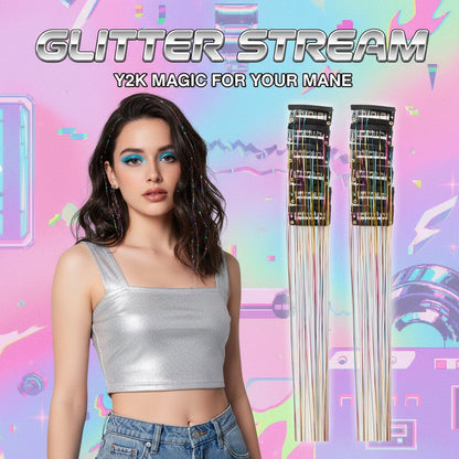 🔥Last Day50%OFF ✨Clip-in Tinsel Hair Extensions (12 tablets) box