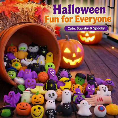 🎃 50% OFF Halloween Mini Squishy Toys 👻 30/60/90 PCS Random Assortment for Party Favors