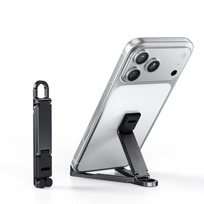 💯🔥HOT SALE 50% OFF🎁📱 Ultra-Compact Foldable Aviation Aluminum Keychain Phone Stand with Carabiner Clip ⚡