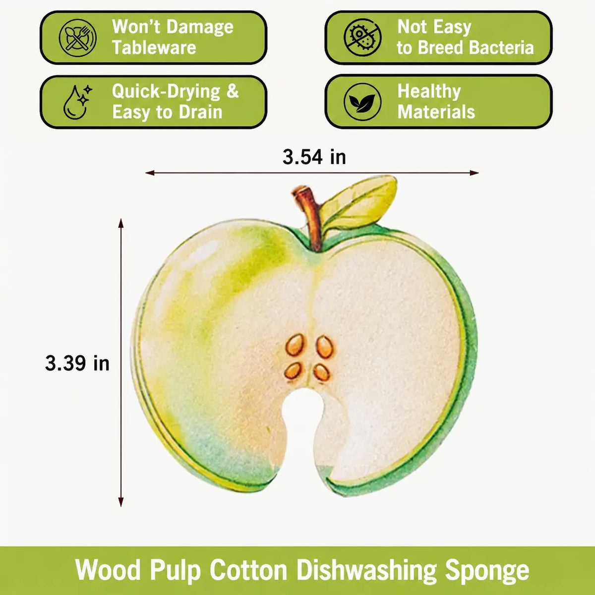 🍎 50% OFF 6PCS Fruit-Shaped Expandable Sponges – Cute Cellulose Kitchen Cleaning Set