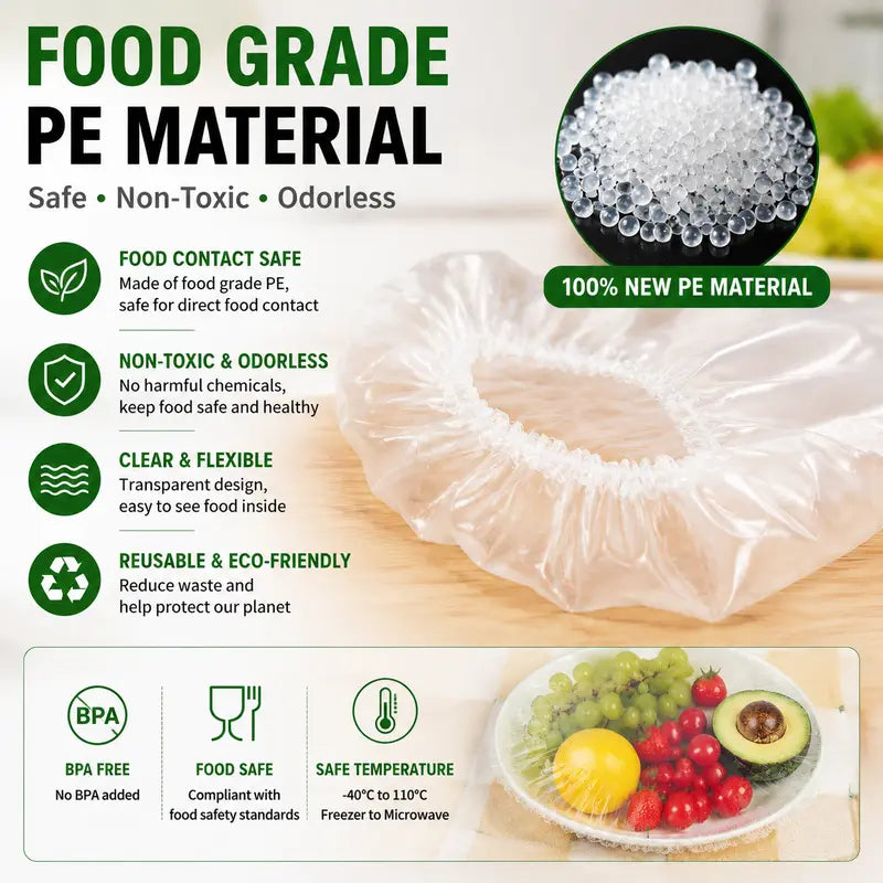 🔥 HOT SALE🥗100PCS Disposable Stretch Food Covers for Bowls & Plates✨