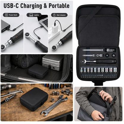 ⚡ Electric & Manual Ratchet Wrench – 34-Piece 1/4" Tool Kit