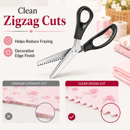 ✂️ 50% OFF Stainless Steel Zig Zag Scissors 🔥 Clean Decorative Cuts for DIY Crafts