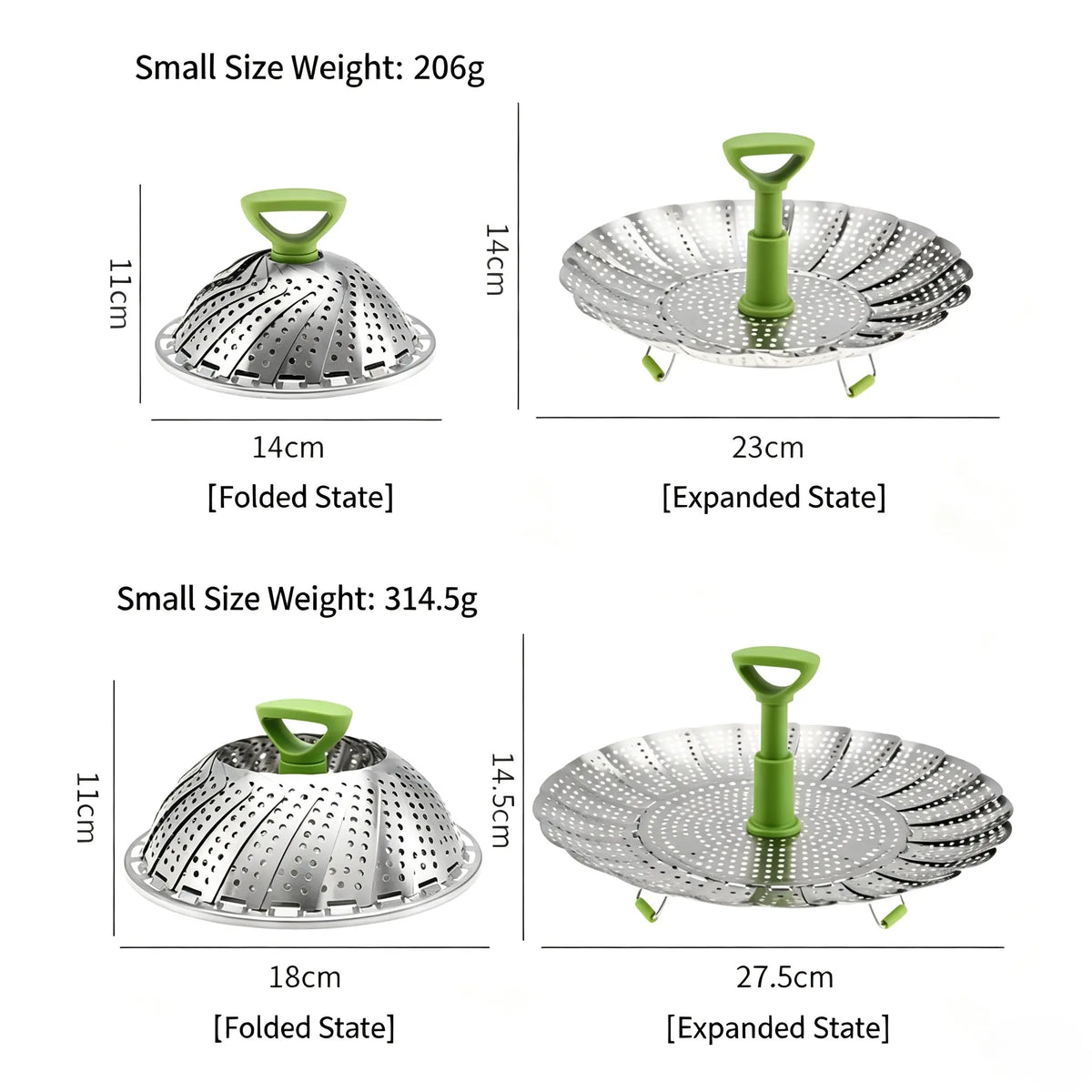 🔥 49% OFF Expandable Stainless Steel Steamer Basket – Foldable 3-in-1 Pot Insert