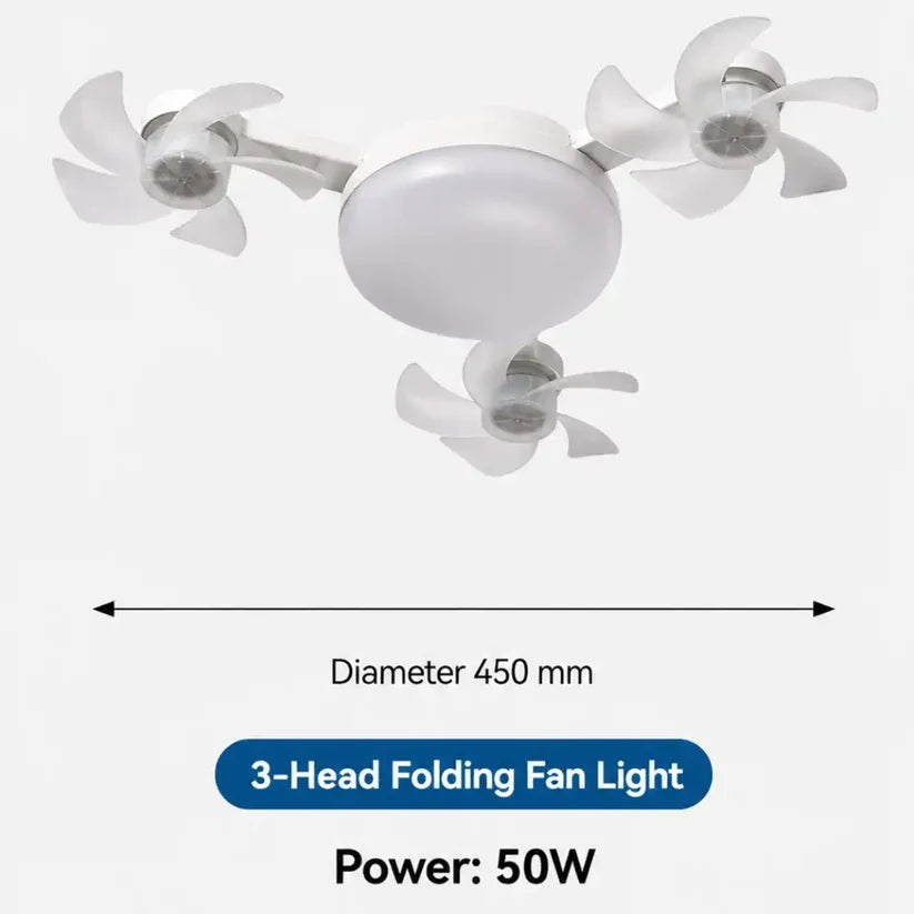 🔥 48% OFF New E27 Socket Ceiling Fan Light - 2-in-1 Silent LED Fan with Remote Control