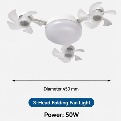 🔥 48% OFF New E27 Socket Ceiling Fan Light - 2-in-1 Silent LED Fan with Remote Control