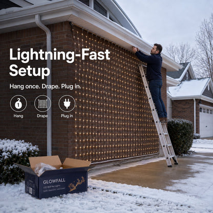 🔥 SPECIAL OFFER | 🎄✨Christmas LED House Net & Smart Outdoor Wall Curtain Light