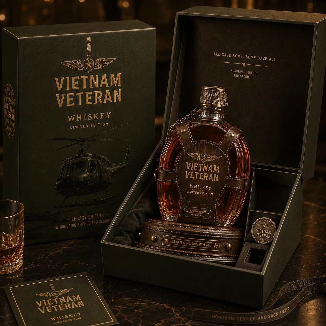 🎖️ 50% OFF Veteran Tribute Whiskey Decanter with Vintage Details – Preserve Their Proud Legacy
