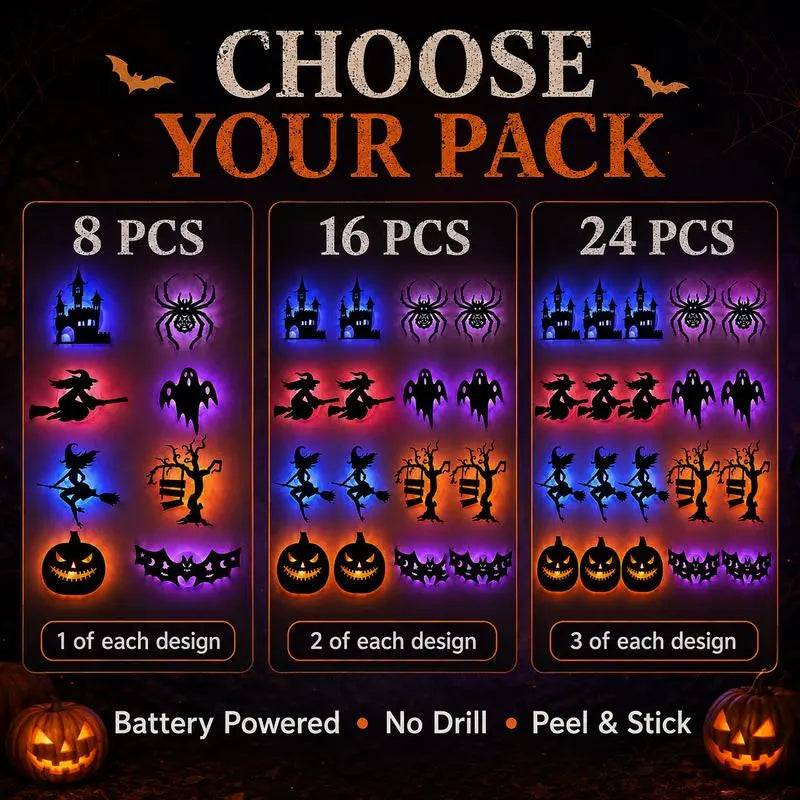 🎃👻 50% OFF! Halloween Glow in Dark Wall Stickers – Turn Blank Walls into a Spooky Glow Scene 👻🌙