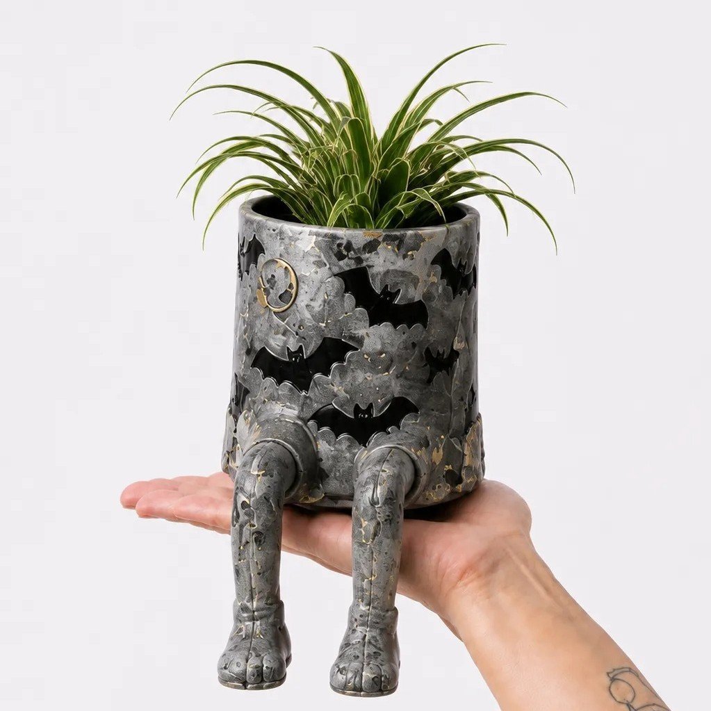 💀🎃Halloween Whimsical Hanging Leg Planter Hand-Painted Resin Succulent Pot💐(📦Buy 2 Free Shipping)