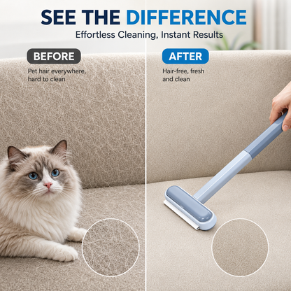 Reusable Pet Hair Remover Brush for Carpets, Couches & Furniture