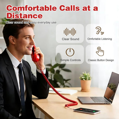 ☎️ 50% OFF Retro Wired Phone Handset – Classic Calls for Your Smartphone