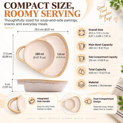 🍲Hot Sale 49%Off🔥Cosy Up with Rustic Ceramic Soup & Toasty Bowls ✨