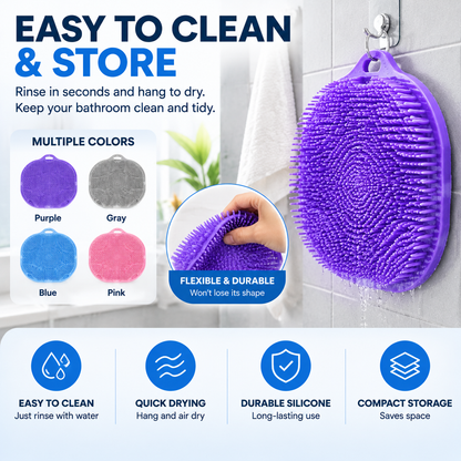 🔥 50% OFF Hands-Free Foot Scrubber Mat 🦶 Clean & Massage While You Shower