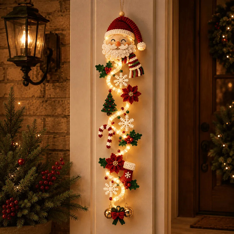 🎄 50% OFF ✨ Light-Up Christmas Door Hanging Decor — Bring Holiday Magic Home
