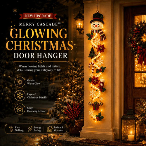🎄 50% OFF ✨ Light-Up Christmas Door Hanging Decor — Bring Holiday Magic Home
