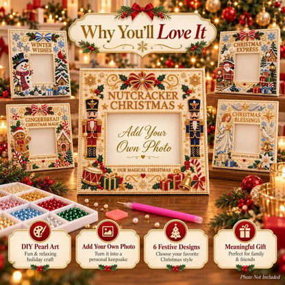 🎄❤️ DIY Christmas Pearl Art Photo Frame – Create Memories Together