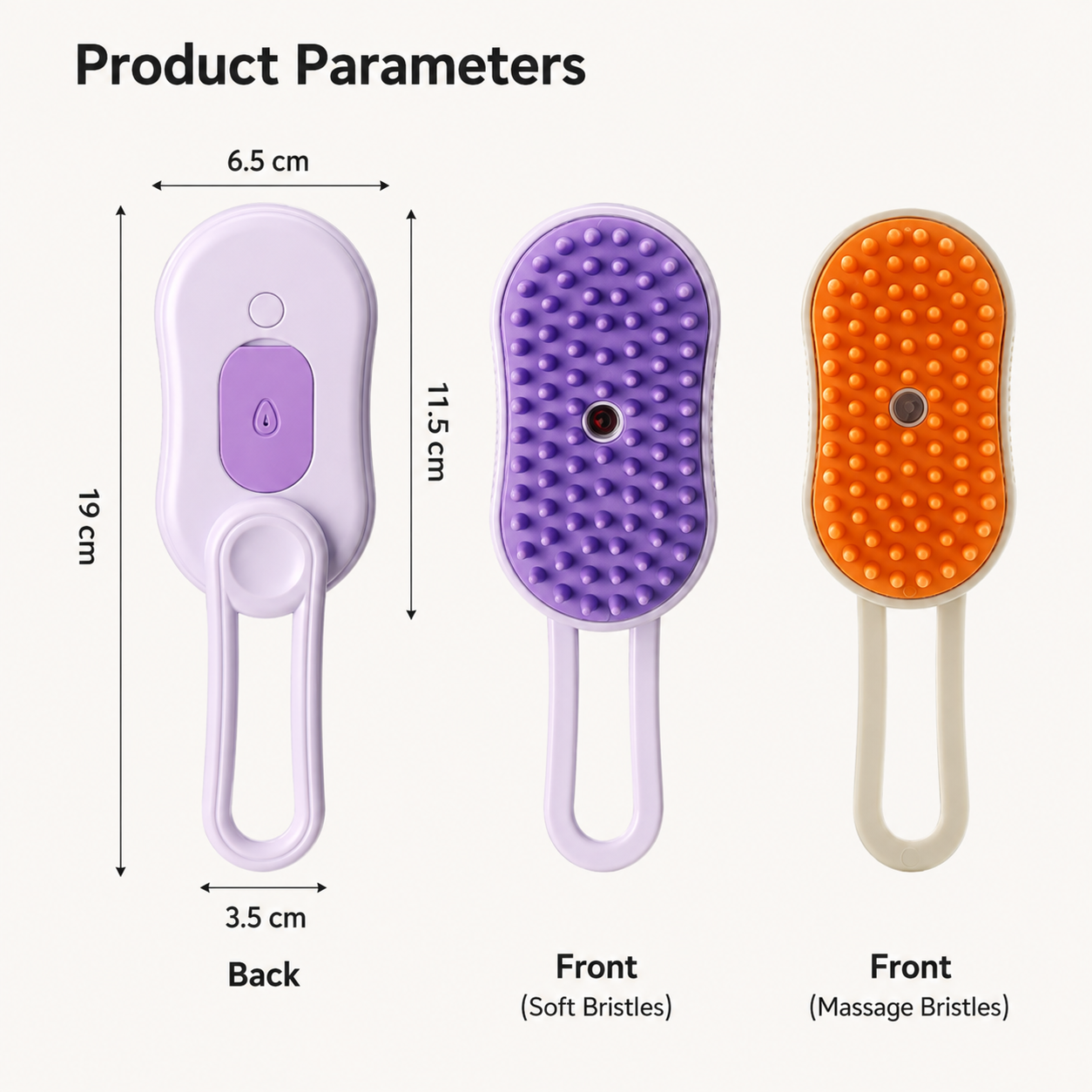 Electric Pet Spray Brush for Cats & Dogs – One-Touch Mist Grooming & Massage Brush