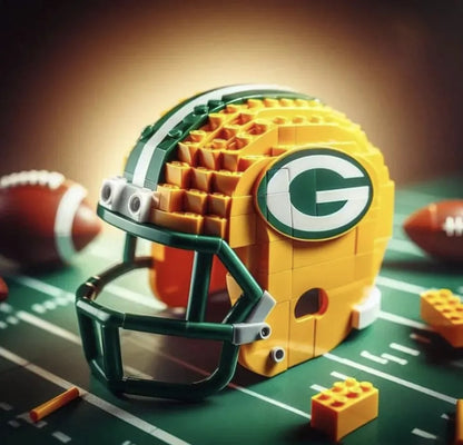 Building Block Football Helmet 🏈– 300+ Piece Collectible Construction Set