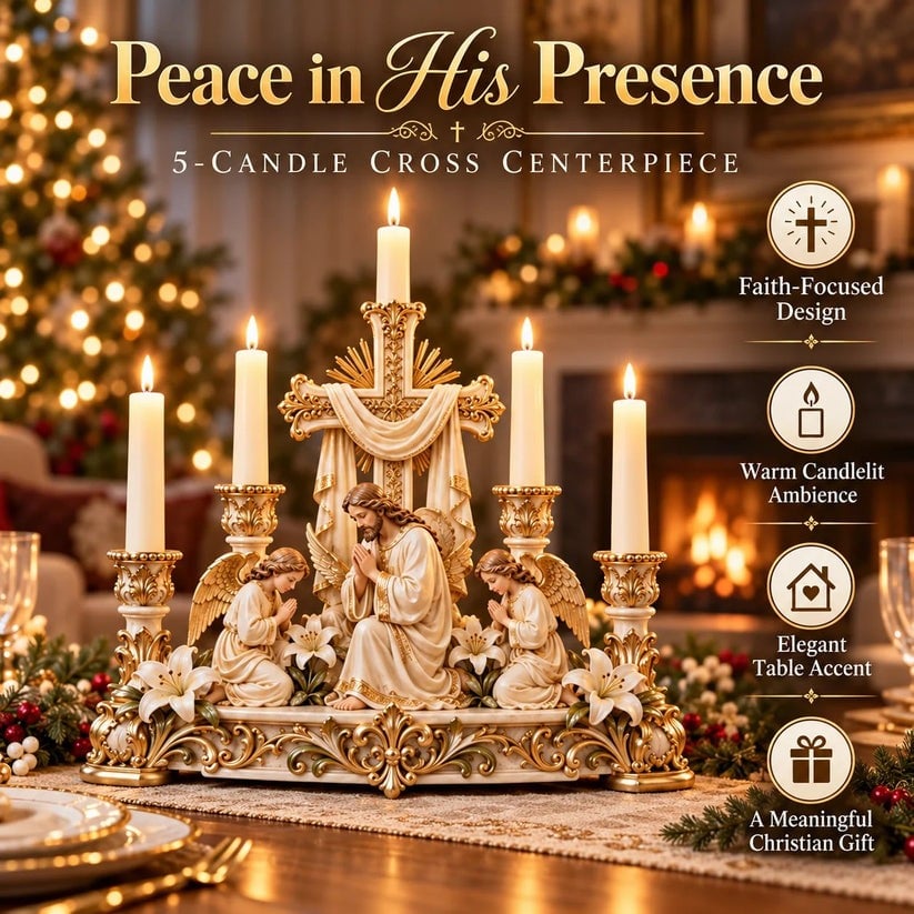 ✝️ Light of His Presence - Sacred Christian Candleholder 🕯️