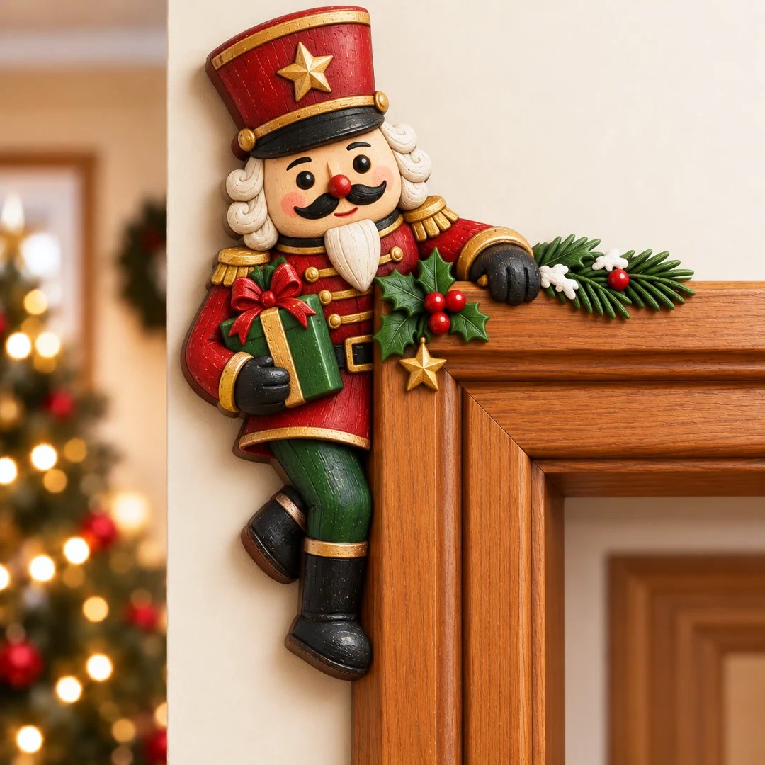 🎅Christmas Peekaboo Door Frame Corner Decor丨Size: 20 cm🎄