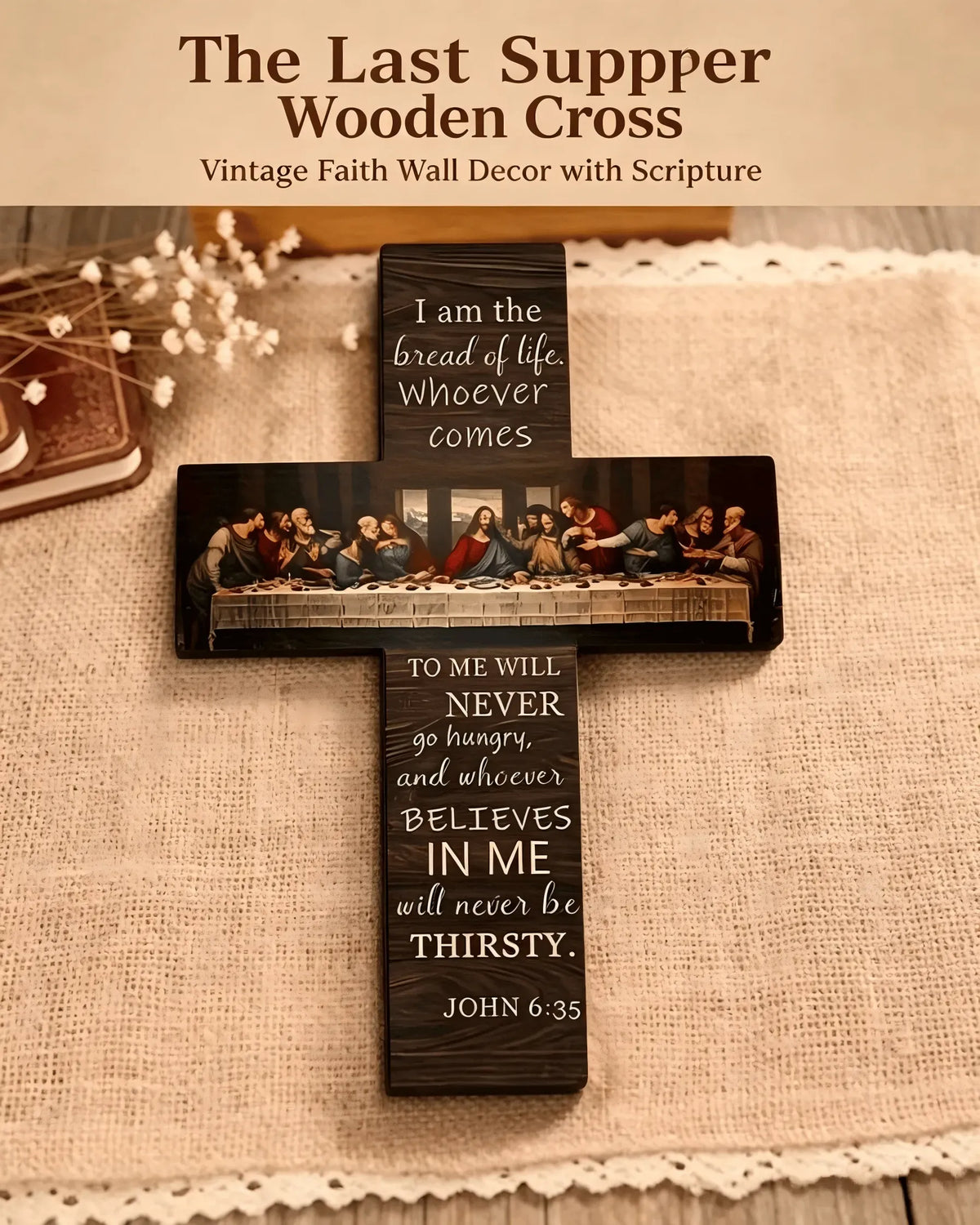 ✝️ 50% OFF The Last Supper Wooden Cross Wall Decor