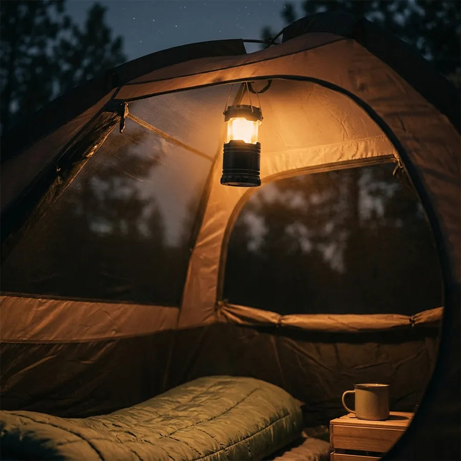 ⚡ 50% OFF Collapsible Emergency Lantern 🏕️ 360° Light + Flashlight for Home & Camping