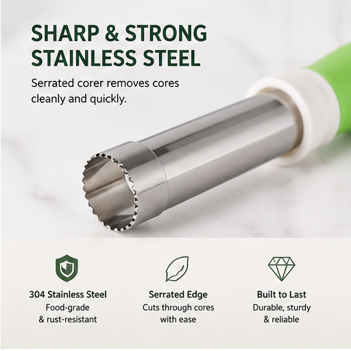 50% OFF 2-in-1 Apple Corer & Peeler Tool | Stainless Steel