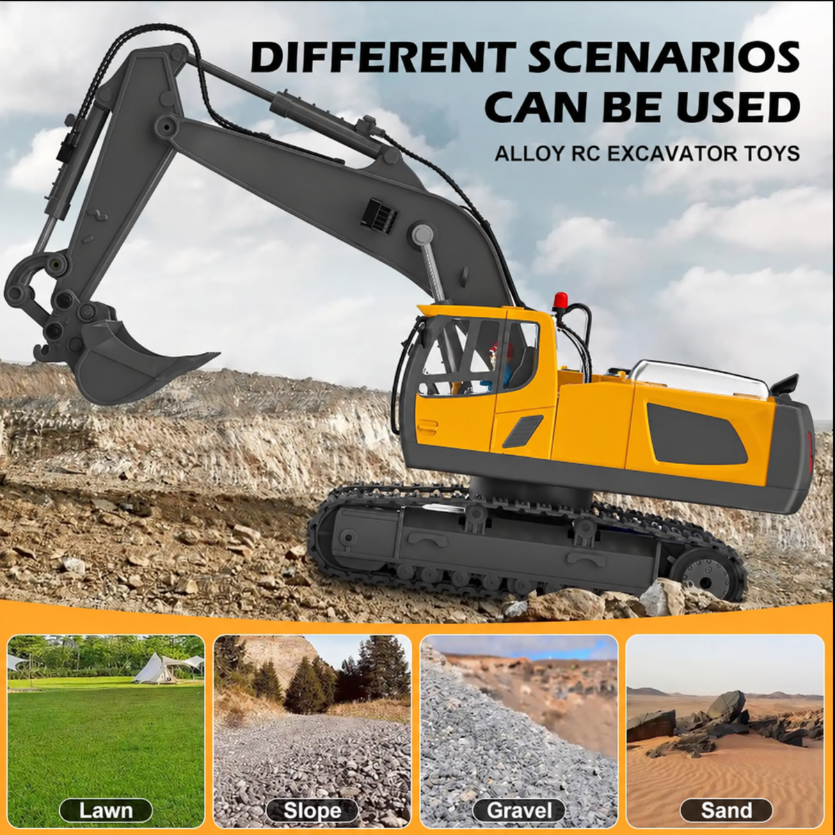 4-Vehicle RC Construction Set🚜 Built For Little Builders