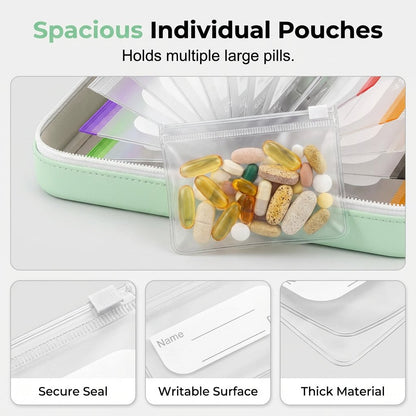 🔥 Special Offer 💊 14-Pouch Binder Pill Organizer – Stay Organized at Home & On the Go ✨