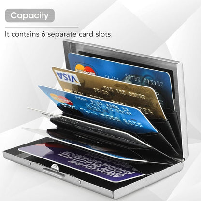 🔥 50% OFF – Slim RFID Blocking Stainless Steel Card Holder 💳