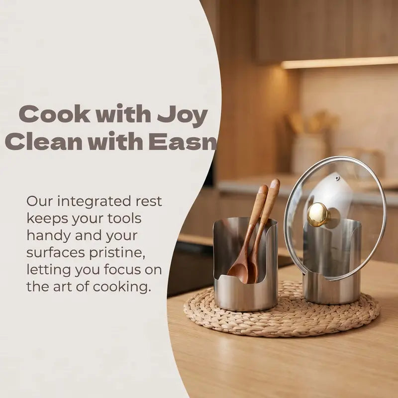 . 🍳 50% OFF Stainless Steel Utensil Holder – Keep Your Kitchen Counter Clean & Organized