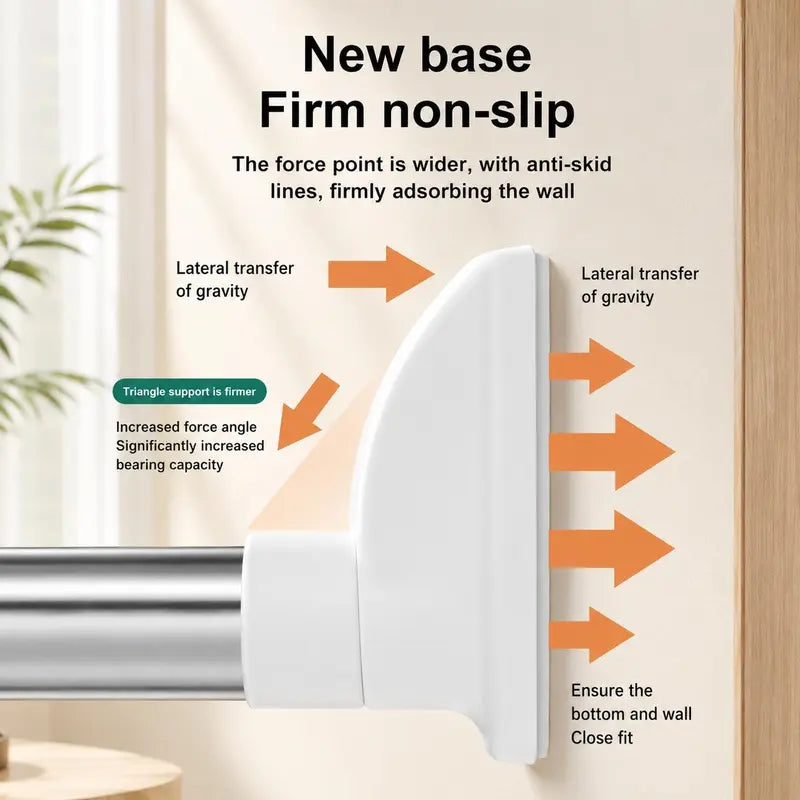 💥 半价优惠🛠️ Drill-Free Tension Rod — No Tools, No Holes, No Hassle
