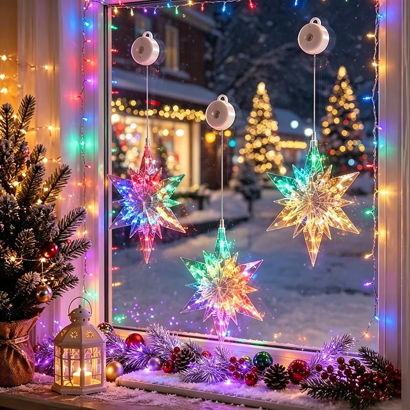 ❄️ DIY Christmas Snowflake Window Lights – Battery-Powered Festive Window Decorations