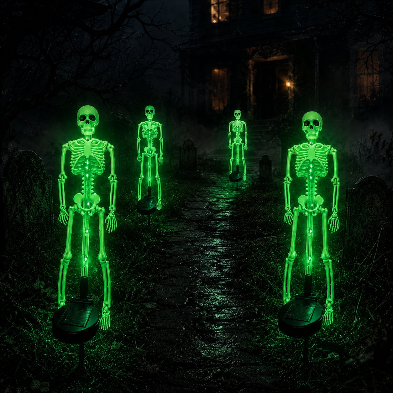 💀 Solar Skeleton Yard Stake – Halloween Outdoor Decor