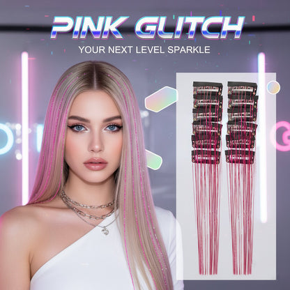 🔥Last Day50%OFF ✨Clip-in Tinsel Hair Extensions (12 tablets) box