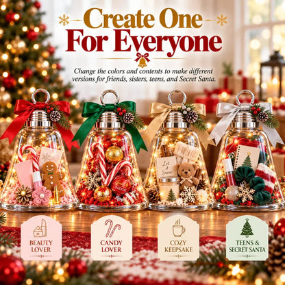 🔔 Fill-Your-Own Christmas Gift Box – Clear DIY Holiday Surprise Container for Small Gifts