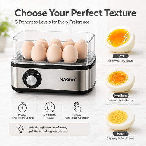 🥚 8-Egg Electric Cooker – 3-in-1 Egg Boiler, Poacher & Omelet Maker 🍳✨