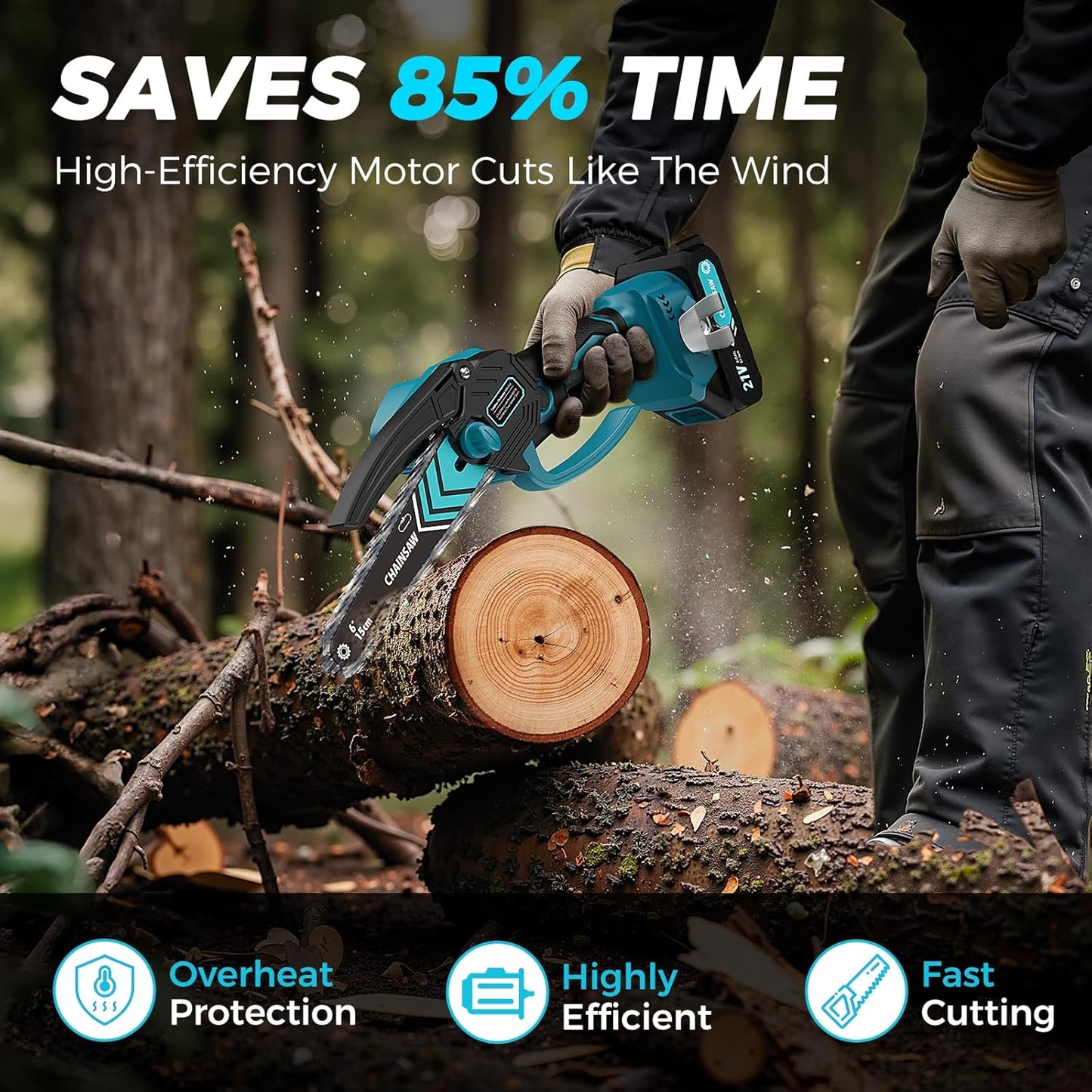 🔥 Limited-Time Deal 🌲 Cordless Mini Chainsaw – Compact & Powerful