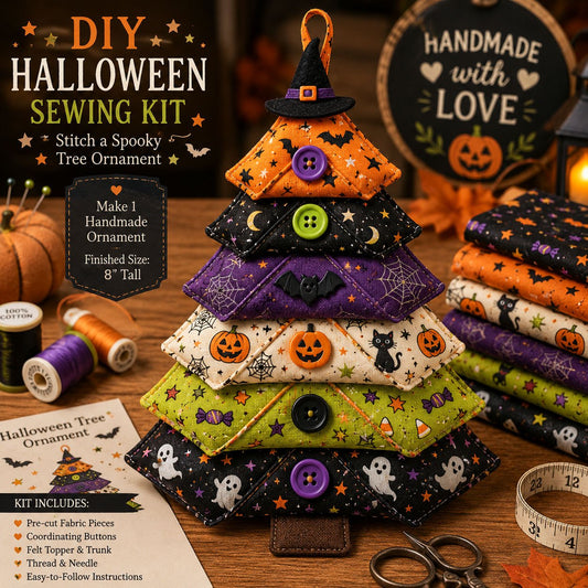 🌲Layered Fabric Tree Ornament DIY Sewing Kit