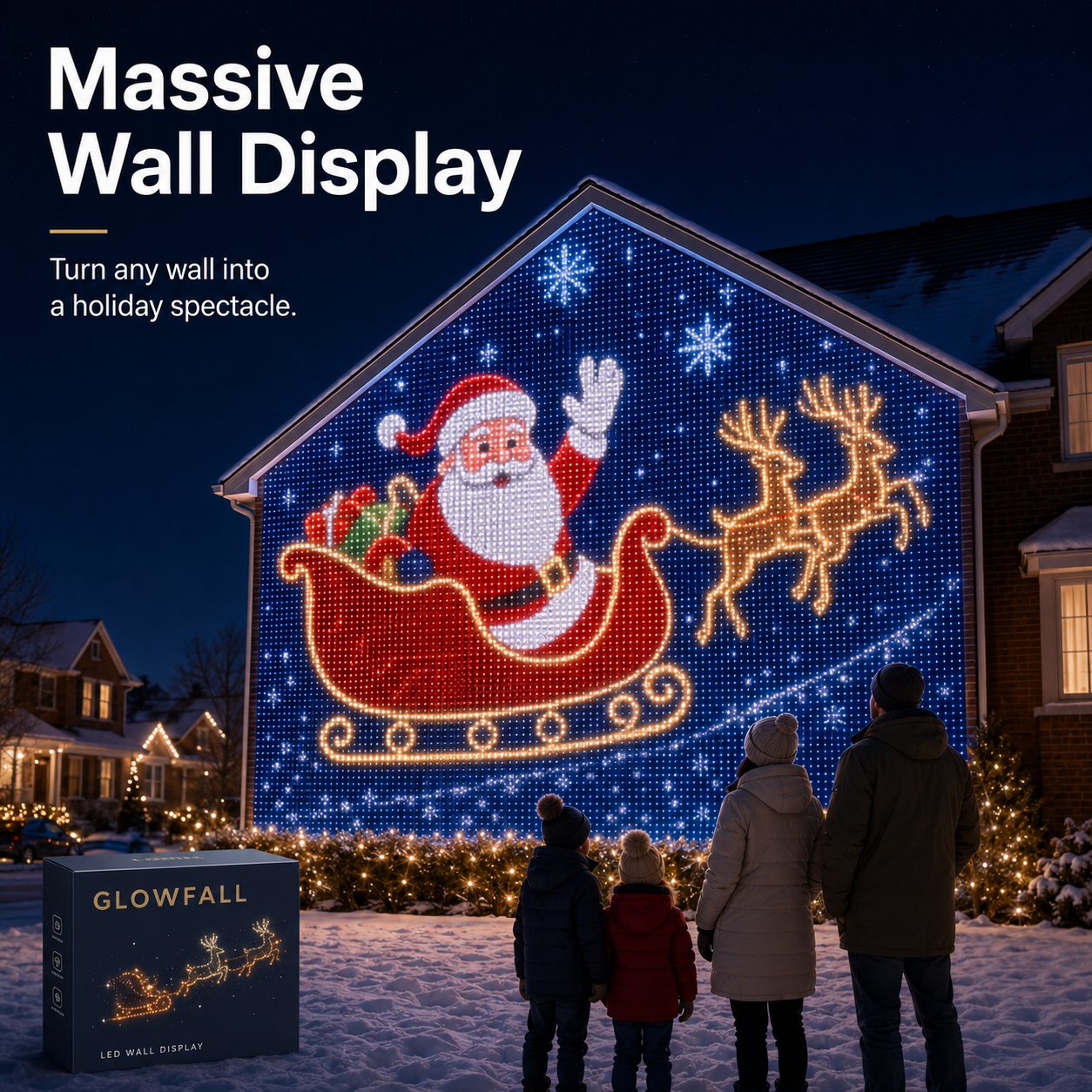 🔥 SPECIAL OFFER | 🎄✨Christmas LED House Net & Smart Outdoor Wall Curtain Light