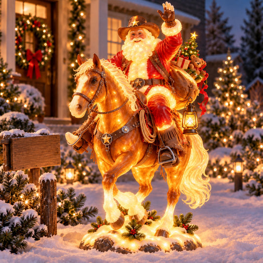 🔥 Last Day 49% OFF – 🤠 Cowboy Santa Rides Into Christmas 🎅✨
