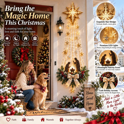 ✨ 50% OFF Lighted Bethlehem Star Nativity Wall Decor – Faith-Inspired Christmas Decoration